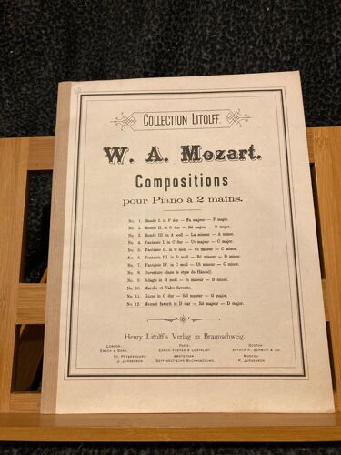 Mozart Menuet Favori En Ré Majeur Partition Piano Editions Litolff