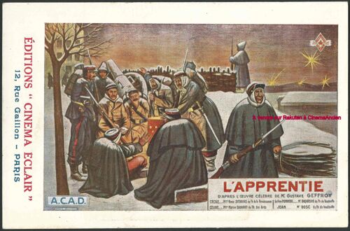 L'apprentie - Film Muet Eclair D'émile Chautard Avec René Sylvaire, Edmond Duquesne - Pièce Gustave Geoffroy - 1 Carte Postale Originale De Cinéma - Petite Affiche 9,5x14 Cm - Guerre De 1870 Paris