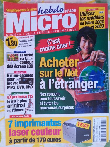 Micro Hebdo N°495 Du 11 Octobre 2007
