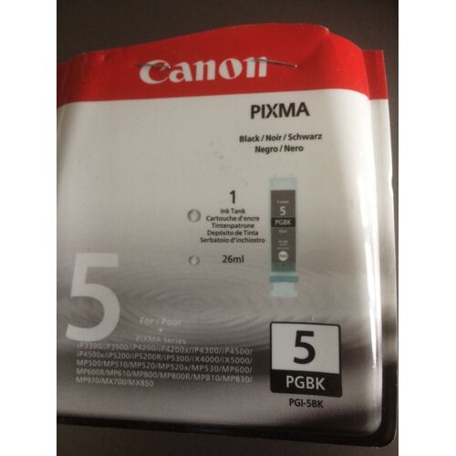 Cartouche d'encre noir 5 Canon Pixma PGBK