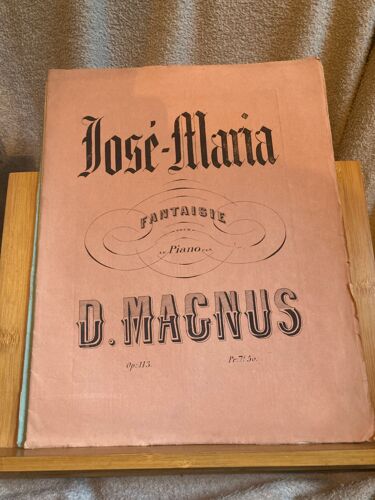 D. Magnus José-Maria Fantaisie Opus 113 Jules Cohen Partition Éditions Gambogi