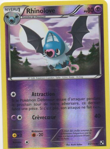 Rhinolove 51/114 Pokemon Noir Et Blanc