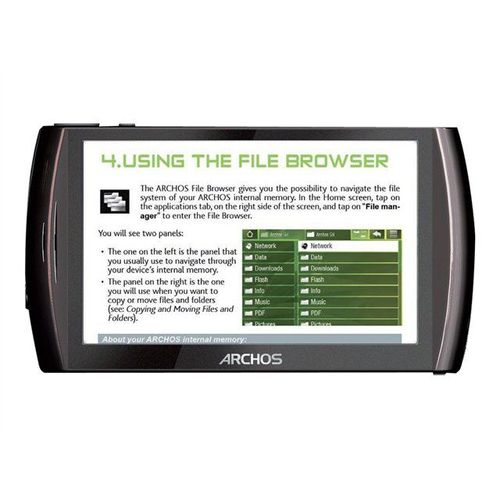 Archos 48 Internet Tablet - Tablette - Android 1.6 - HDD : 500 Go - 4.8" couleur TFT (800 x 480)
