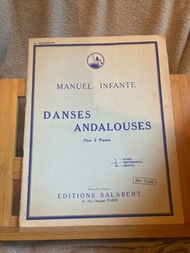 Manuel Infante Sentimiento Danses Andalouses N°2 Partition 2 Piano Ed. Salabert