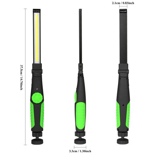 Lampe De Poche Portable Cob À Led, Torche Étanche Pour Inspection, Travail, Réparation De Voiture, Accessoires De Camping, Course À Pied