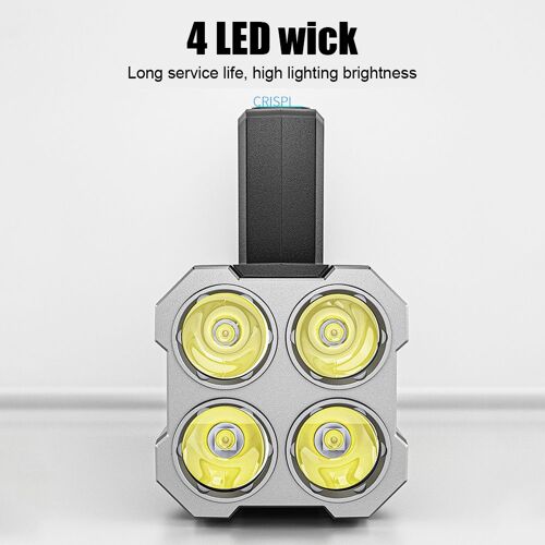 Lanterne Puissante Rechargeable Par Usb, Double Source De Lumière Led Cob, Étanche, Idéale Pour Le Travail, Le Camping, La Randonnée, La Chasse Et La Pêche De Nuit