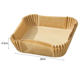 50/100pcs Friteuse À Air En Papier Jetable Pour Friteuse À Air Cheesecake Friteuse À Air Accessoires Parchemin Pâte De Bois Vapeur Papier Sulfurisé