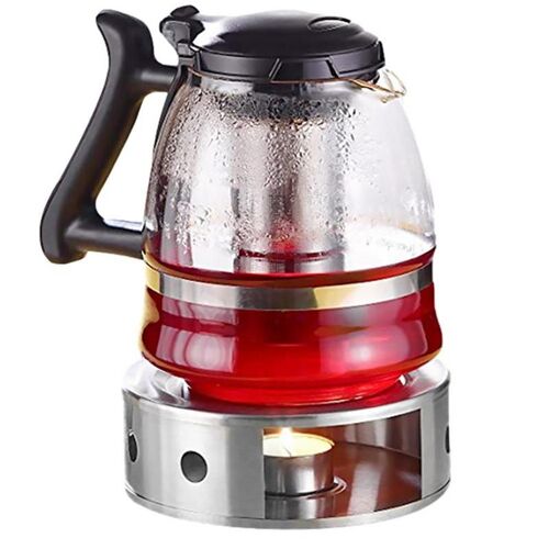 Chauffe-Thé En Acier Chauffe-Théière, Chauffe-Bougie Rond, Base De Café Au Lait, Chauffe-Bougie Pour La Maison