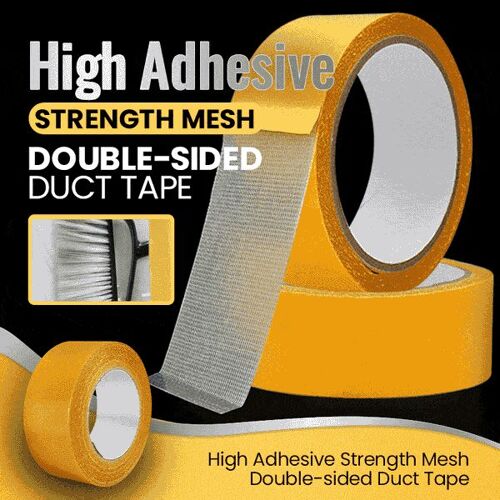 Ruban adhésif Double face haute viscosité 50M 1 rouleau, bande adhésive Double face transparente en Fiber de grille