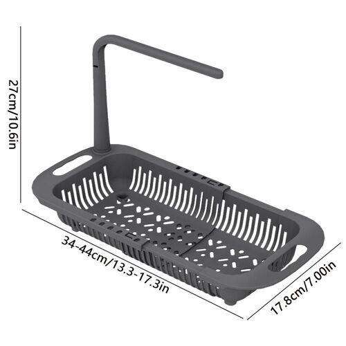 Évier De Cuisine Égouttoir Panier En Plastique Maille D'évier Filtre Passoire Réglable Receveur De Nourriture Crépine Réutilisable Déchets Filtre