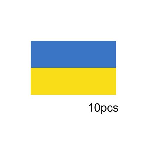 10/50/100PCS L'ukraine Drapeau Autocollant Coupe D'europe Ventilateurs Drapeau Ukrainien Surface Imperméable À L'eau Autocollant Personnalité Décoration Autocollant