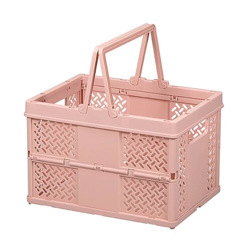 Panier de rangement pliable en plastique, 5 couleurs, boîte de rangement pliable pour étudiants de bureau, bande de papeterie, conteneur pliable