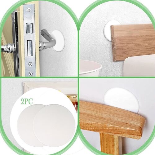 Butoir de porte en Silicone auto-adhésif, protection murale pour poignée de porte, pare-chocs, tampon de protection, silencieux, 2 pièces