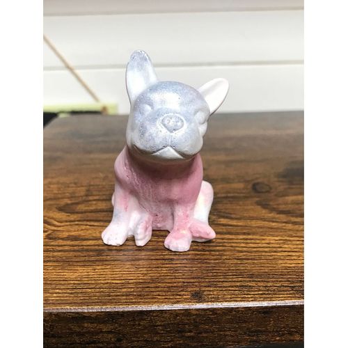 Figurine petit chien en résine fait main décoration 