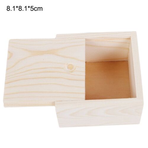 Bijoux faits à la main Boîte De Rangement En Bois Plaine Étui À Bonbons Anneau Organisateur Artisanat Cas Naturel Couleur Emballage De Savon Artisanal En Bois Boîte