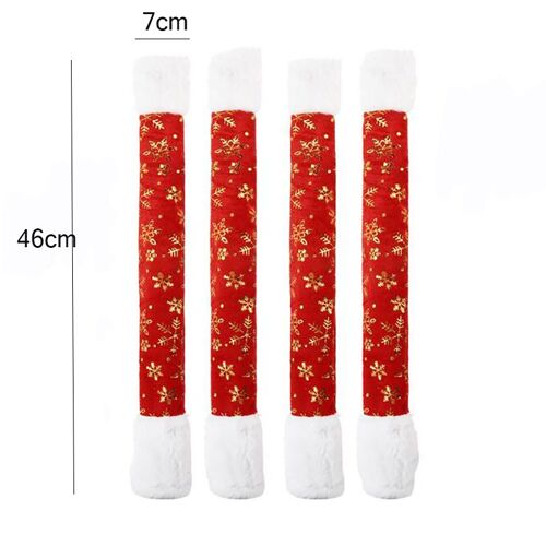 Couverture de poignée de porte de réfrigérateur, 2/4 pièces, décor de noël, poignées d'appareils de cuisine, gants de protection antidérapants père noël