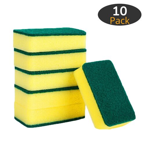 Éponge de nettoyage Double face pour la décontamination, 30 pièces, Kit de nettoyage de la vaisselle, pour la cuisine, Nano, Pot de frottement, contre la rouille, les taches focales