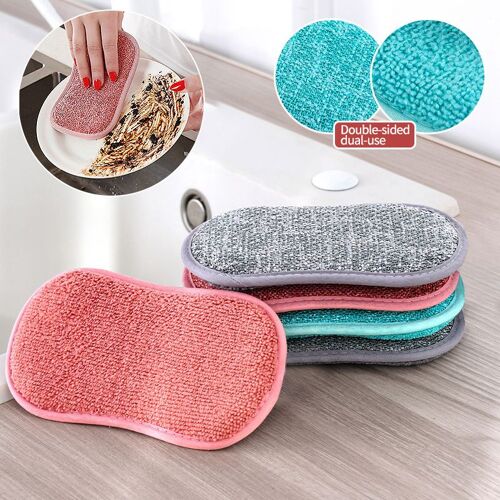 Éponge magique de nettoyage Double face, tampon à récurer pour la cuisine, pour enlever la rouille, pour la maison