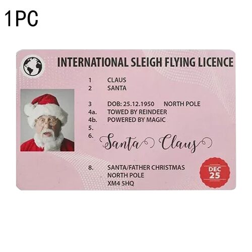 Carte de v¿ux du père noël pour la conduite, cadeau de noël créatif, carte de visite