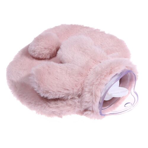 Bouteille d'eau chaude à couverture souple en forme de lapin, sac d'eau chaude mignon pour garder les mains au chaud pour fille, fournitures d'hiver 300/500/800 ML