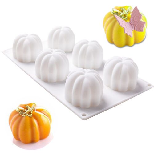 Moules À Gâteaux 3d En Silicone À 6 Cavités, Citrouille, Cuisson, Mousse, Outils De Décoration De Pâtisserie, Dessert, Chocolat, Accessoire
