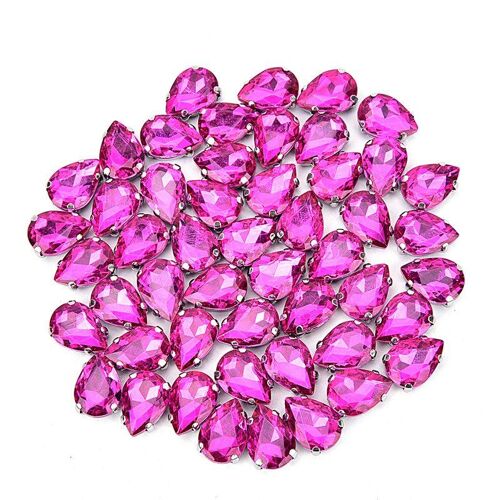 Strass De Décoration Artistique Goutte D'eau, 50 Pièces/Lot, 10*14mm, Breloque À Paillettes 3d, Pierres Précieuses, Roue Pour Bricolage De Chaussures, Accessoires De Décoration