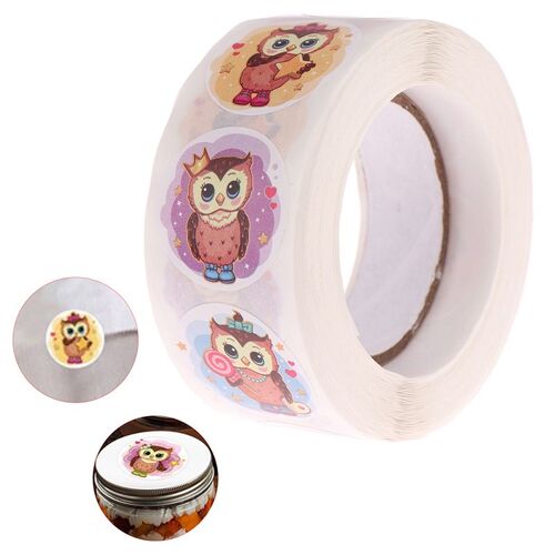 Autocollants Animaux De Dessin Animé, 500 Pièces, Étiquette De Récompense, Fournitures De Enseignant, Hibou, Pour Enfants, Jouet De Décoration Classique