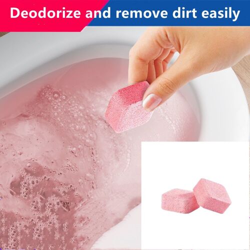 Tablette Effervescente de Nettoyage pour Cuvette de Toilette, Nettoyant Automatique, Dissolvant Rapide d'Urine, Outil pour Élimination de Saleté Jaune et Taches, Déodorant Idéal