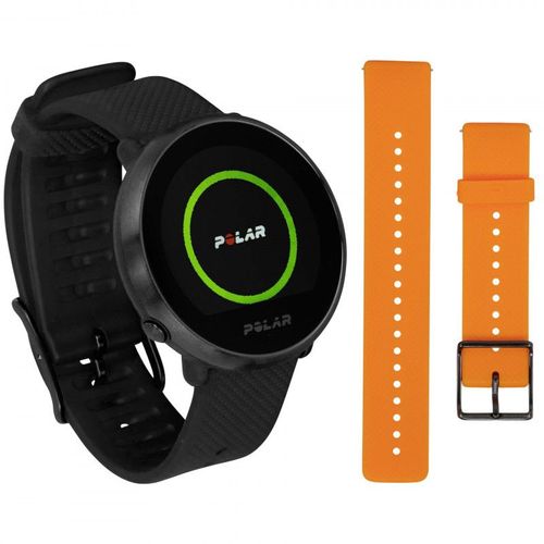 Polar IGNITE noir/noir M/L + bracelet orange