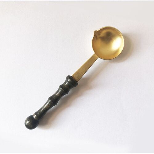 Cuillère À Peinture En Bois, 1 Pièce, Sceau De Cire À Fondre, Manche En Bois Rétro, Cuillère À Laque, Bougie, Cuillère À Cire