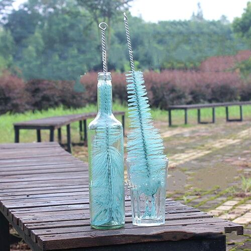 Brosse de nettoyage de bouteilles de vin et de bière en Nylon, 1 pièce, Tube de brassage à domicile, nettoyeur de bec, outils de nettoyage de cuisine