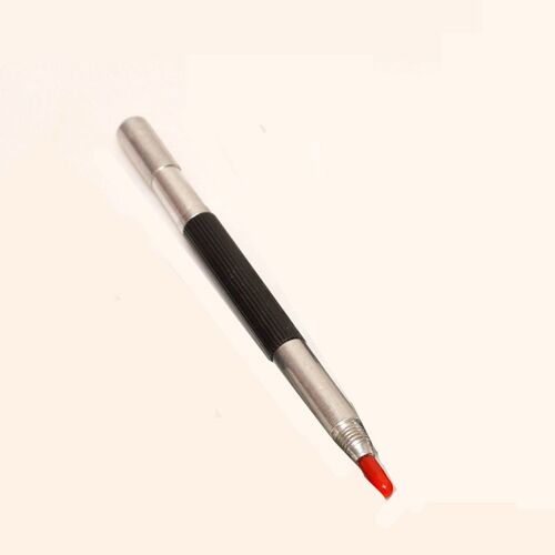 Stylo à Clip à Double extrémité, pointe tranchante en acier au tungstène, céramique coque de verre métal Construction outils de marquage 1 pièce