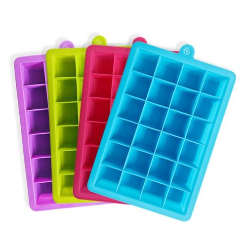 Plateau À Glaçons En Silicone 24 Pièces, Moule À Glaçons De Qualité Alimentaire, Whisky, Boisson Pour Cocktail, Chocolat, Fabricant De Crème Glacée, Bar De Fête