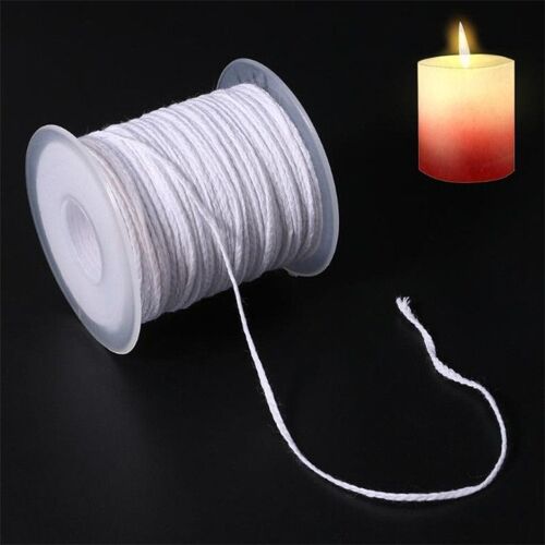 Bobine De Bougie Écologique En Coton Tressé, 61m, Noyau De Mèche Pour Bougies D'anniversaire, Lampes À Huile Non Fumées, Bricolage, Fournitures De Fabrication De Bougies