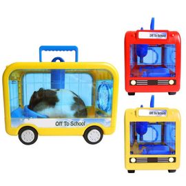 Nid D'animaux Domestique Hamster, Petit Bus Du Campus, Cage À Emporter Portable, Dispositif De Transport Portable, Petit Animal Villa, Animalerie