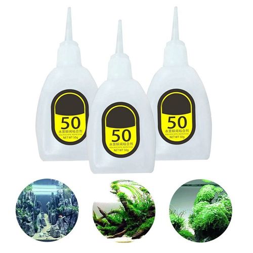 Colle Adhésive Forte Et Rapide 50g, Fournitures De Paysage D'aquarium, Mousse, Eau, Herbe, Décoration De Plantes Aquatiques, Séchage Rapide