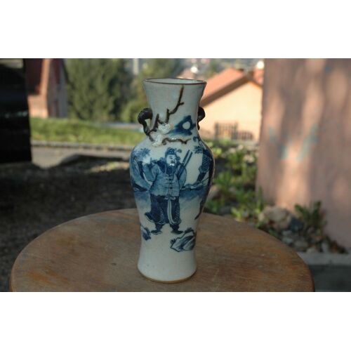Vase Ancien Chine Bleu Et Blanc