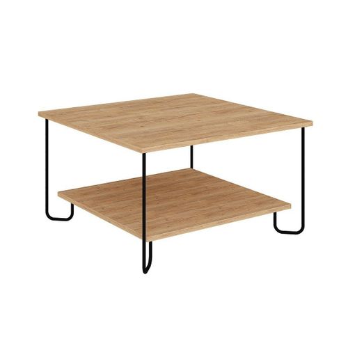 Table Basse Carrée Avec Pieds En Métal L80 Cm
