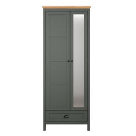 Armoire D'entrée 2 Portes Dont 1 Avec Miroir Et 1 Tiroir L77 Cm