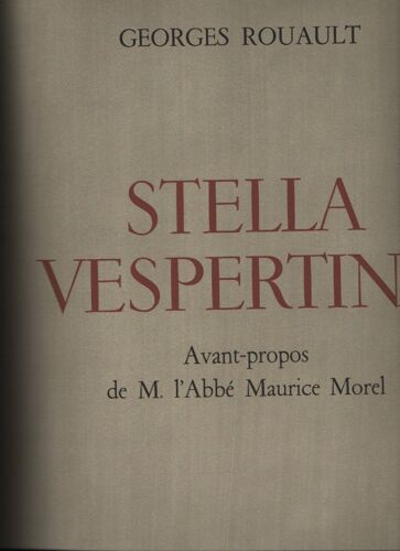Rouault, Stella Vespertina.