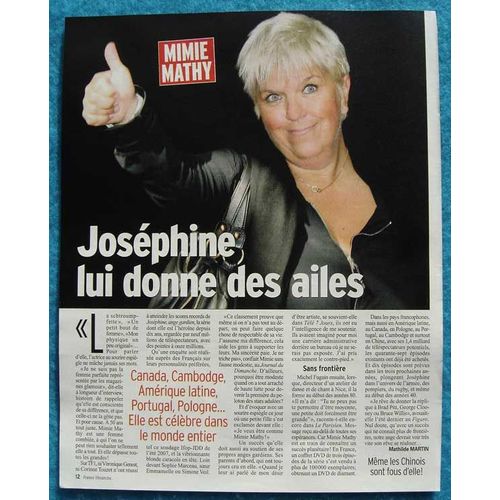France Dimanche N°3223, Coupure De Presse: Mimie Mathy