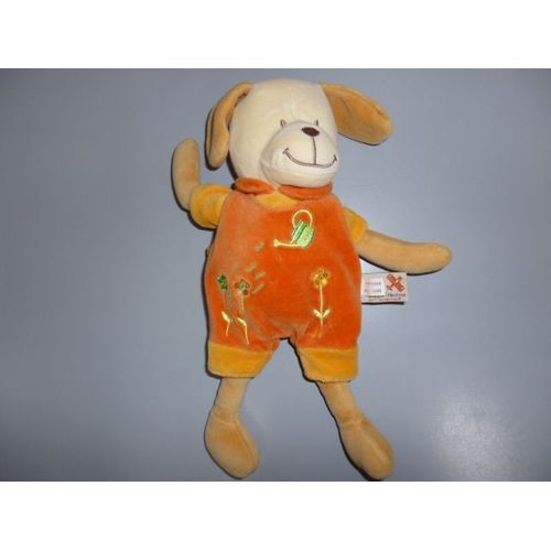 Doudou Chien Orange Arrosoir Nicotoy