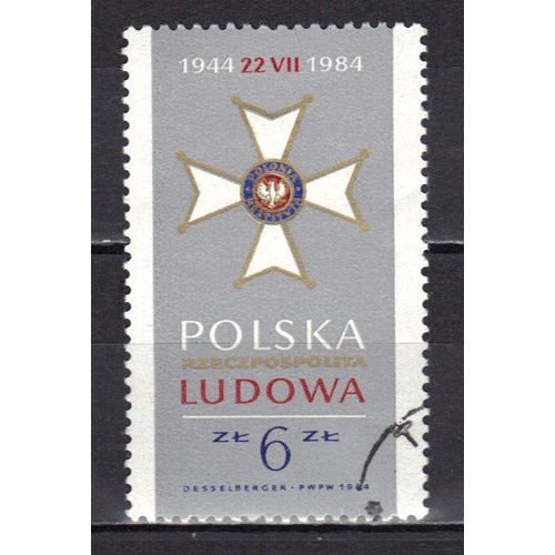 Pologne 1984 : 40è Anniversaire De La République Polonaise : Ordre De La Renaissance De La Pologne - Timbre Oblitéré