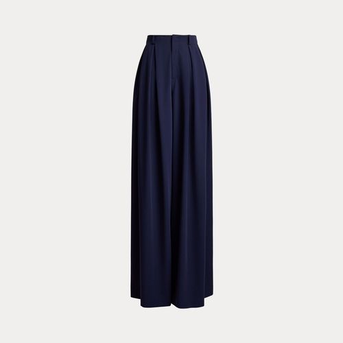 Pantalon Greer En Gabardine De Laine Plissée