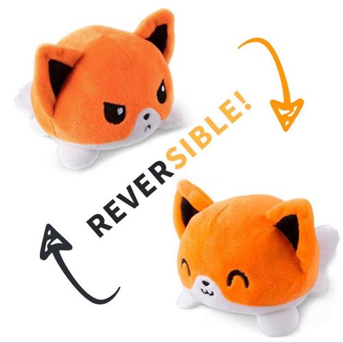 Double Face Flip Animal Doux Peluche Poupée Enfants Jouet Enfant Cadeau D'anniversaire Mignon Chien Vie Réversible En Peluche