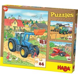 Haba Puzzles Tracteur Et Cie.
