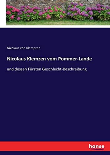 Nicolaus Klemzen Vom Pommer-Lande