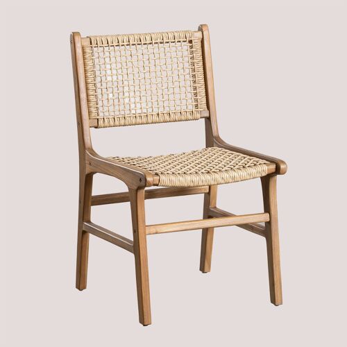 Pack de 4 chaises de salle à manger en bois de teck Malmö Marron Bois Naturel