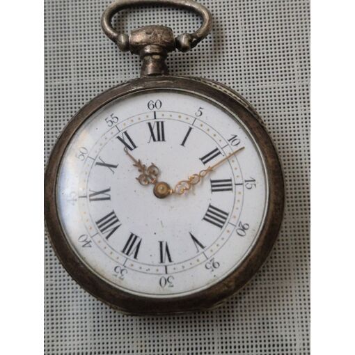 Montre à Gousset Ancienne En Argent Massif - Mécanique à Remontage Manuel - Pièce Vintage - Occasion
