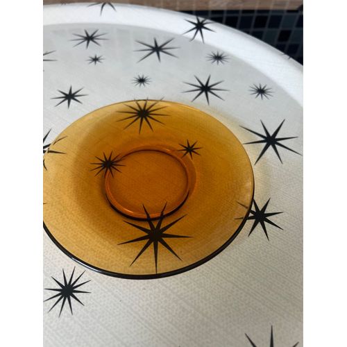 6 Soucoupes Duralex France Cuivrées En Verre Vintage 